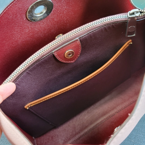 COACH 💜 Willow shoulder bag in ice purple colorblock purse C2590 - Picture 4 of 16